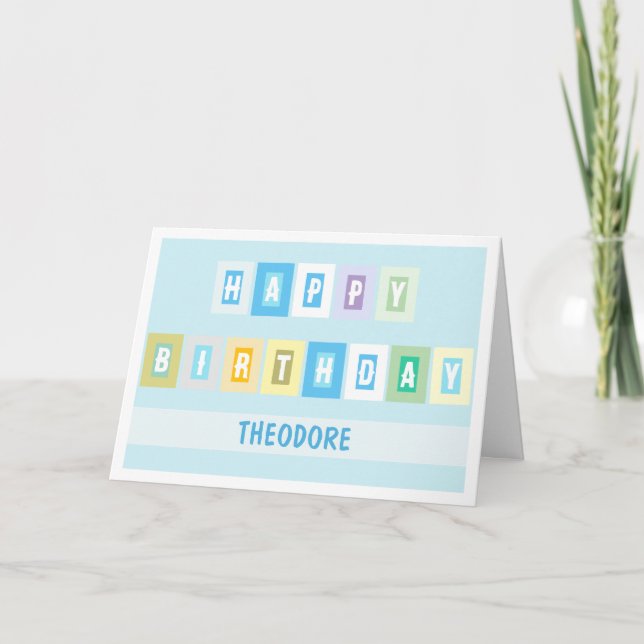 Simple Modern Bright and Cheery Birthday Card (Front)