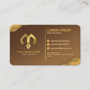 Simple Modern Brown Coloured Business Card