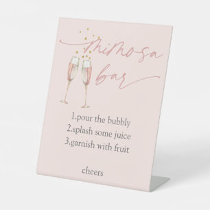 Simple modern Brunch and bubbly mimosa bar sign