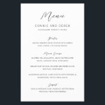 Simple Modern Budget Wedding Menu<br><div class="desc">Elegant budget wedding menu flyer featuring a simple design with a modern sans serif font and an elegant script font.</div>