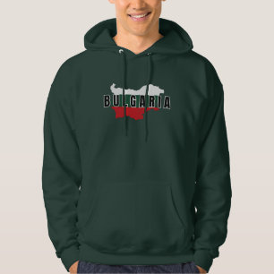 Simple Modern Bulgaria Art Letter Flag Souvenir  Hoodie