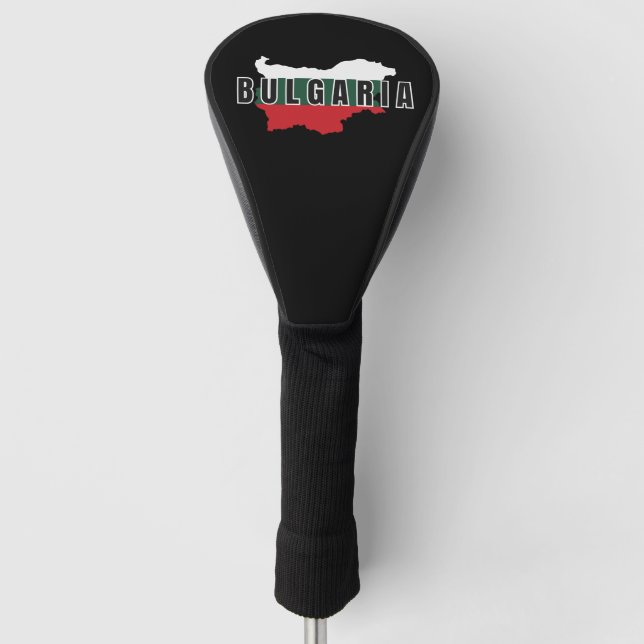 Simple Modern Bulgaria map Letter Flag Souvenir  Golf Head Cover (Front)