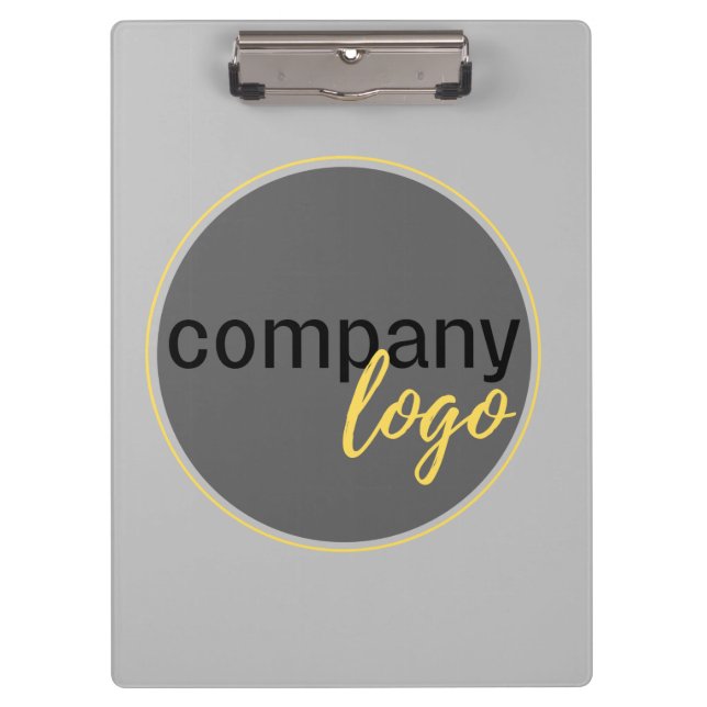 SIMPLE MODERN BUSINESS COMPANY LOGO BRAND GRAY CLIPBOARD (Front)