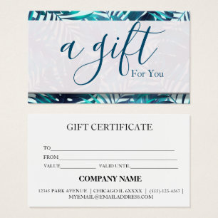 Simple & Modern Business Gift Certificate