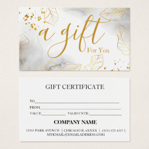 Simple & Modern Business Gift Certificate