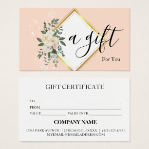Simple & Modern Business Gift Certificate