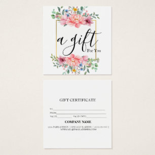 Simple & Modern Business Gift Certificate