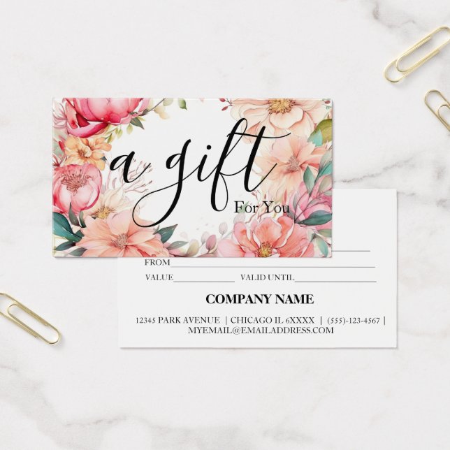 Simple & Modern Business Gift Certificate (Office)