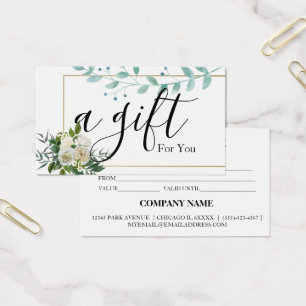 Simple & Modern Business Gift Certificate