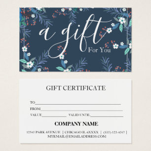 Simple & Modern Business Gift Certificate