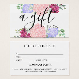 Simple & Modern Business Gift Certificate