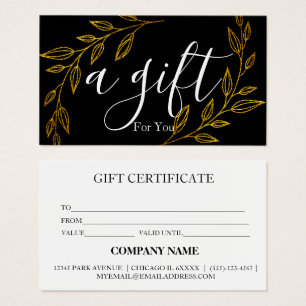 Simple & Modern Business Gift Certificate