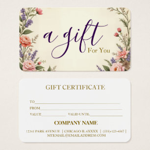 Simple & Modern Business Gift Certificate