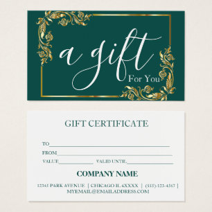 Simple & Modern Business Gift Certificate