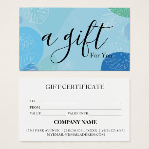 Simple & Modern Business Gift Certificate