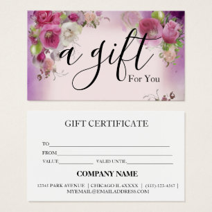 Simple & Modern Business Gift Certificate