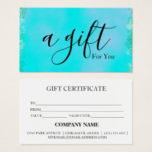 Simple & Modern Business Gift Certificate