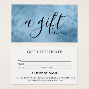 Simple & Modern Business Gift Certificate