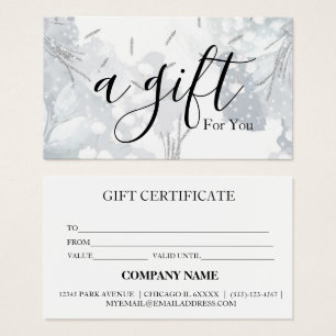 Simple & Modern Business Gift Certificate