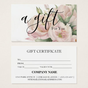 Simple & Modern Business Gift Certificate
