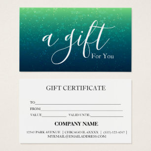 Simple & Modern Business Gift Certificate