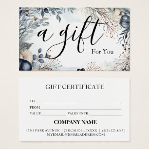 Simple & Modern Business Gift Certificate