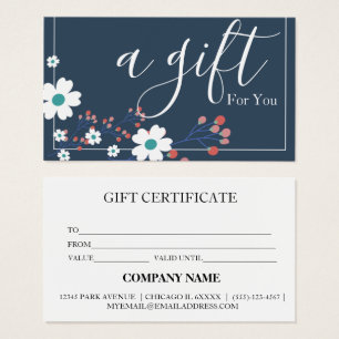 Simple & Modern Business Gift Certificate