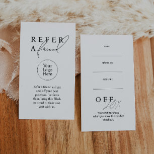 Simple Modern Business Referral Card