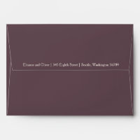 Simple Modern Cabernet Wine Wedding Return Address