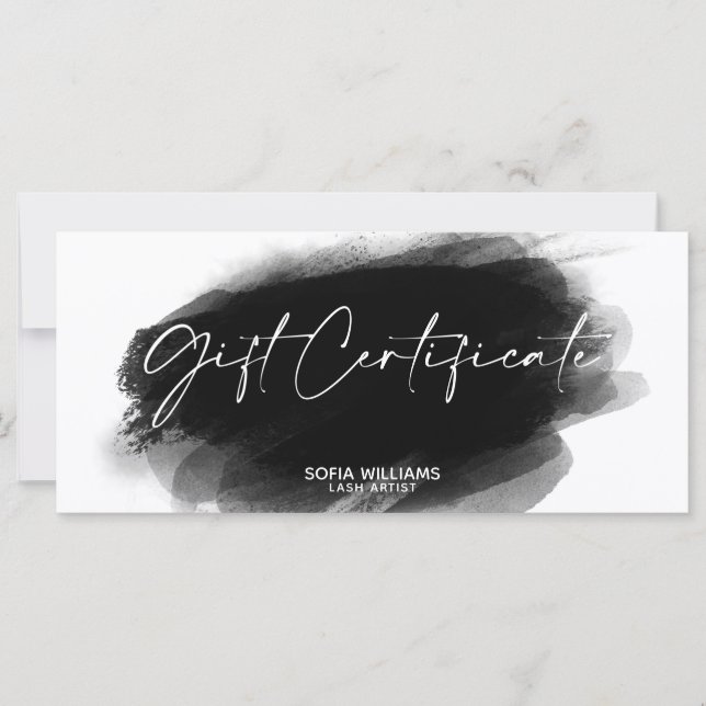 Simple Modern Cadeau Certificat carte cadeau ajout (Devant)