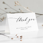 Simple Modern Calligraphy Folded Thank You Card<br><div class="desc">Simple and Modern Calligraphy Thank You Card.  For more advanced customization of this design,  Please click the "Customize" button above! Matching items are also available.</div>
