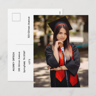 Simple Modern Calligraphy Graduation Invitation