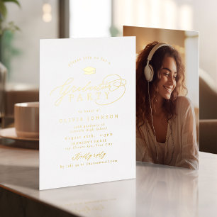 Simple Modern Calligraphy Photo Graduation