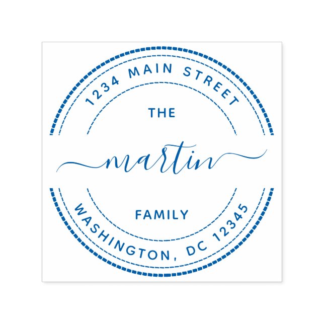 Simple Modern Calligraphy Return Address Self-inking Stamp (Design)