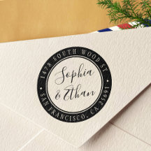 Simple Modern Calligraphy Return Address