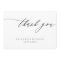 Simple Modern Calligraphy Thank You Card