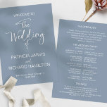 Simple Modern Calligraphy Wedding Program<br><div class="desc">A simple chic wedding ceremony order of service program. Easy to personalize with your details. Check the collection for matching items. CUSTOMIZATION: If you need design customization,  please get in touch with me via chat; if you need information about your order,  shipping options,  etc.,  please contact Zazzle support directly.</div>