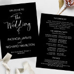 Simple Modern Calligraphy Wedding Program<br><div class="desc">A simple chic wedding ceremony order of service program. Easy to personalize with your details. Check the collection for matching items. CUSTOMIZATION: If you need design customization,  please get in touch with me via chat; if you need information about your order,  shipping options,  etc.,  please contact Zazzle support directly.</div>