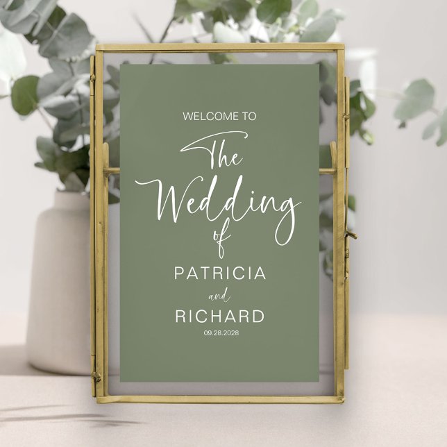 Simple Modern Calligraphy Wedding Welcome Poster (Creator Uploaded)