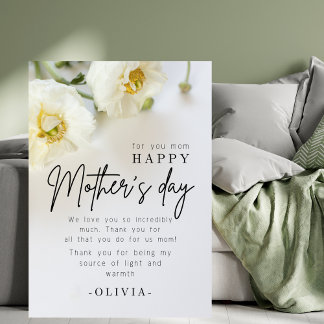 Simple Modern card flower for you mom
