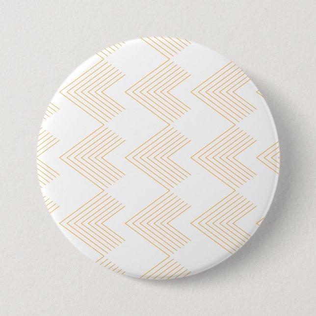 Simple, modern chevron arrow shape graphic pattern 3 inch round button (Front)
