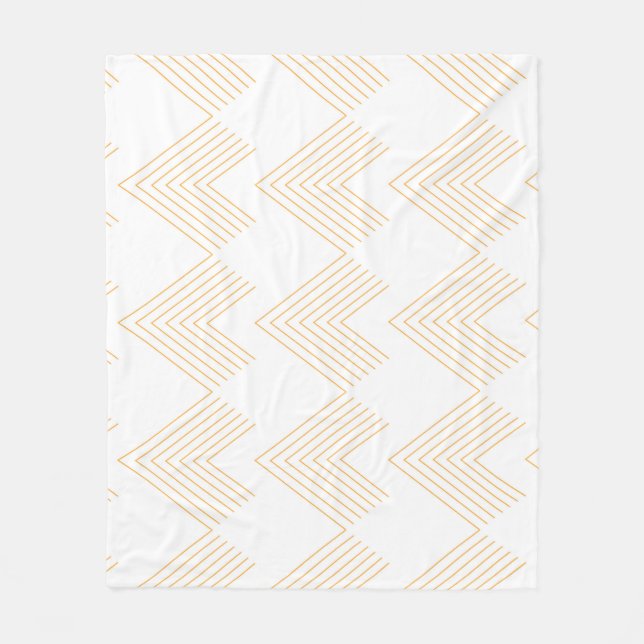 Simple, modern chevron arrow shape graphic pattern fleece blanket (Front)