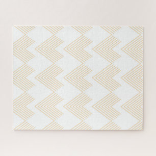 Simple, modern chevron arrow shape graphic pattern jigsaw puzzle