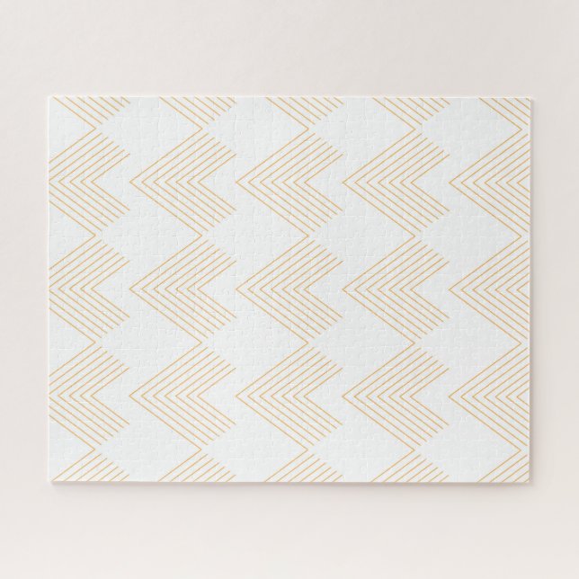 Simple, modern chevron arrow shape graphic pattern jigsaw puzzle (Horizontal)