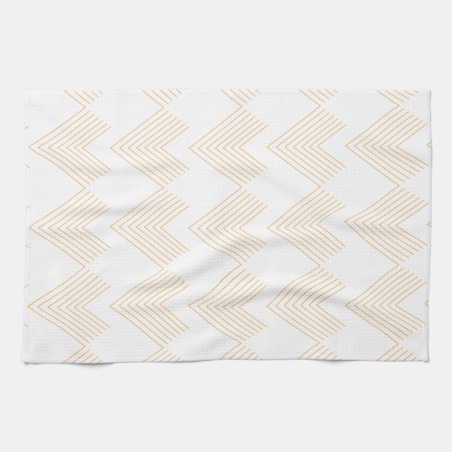 Simple, modern chevron arrow shape graphic pattern kitchen towel (Horizontal)
