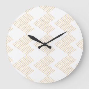 Simple, modern chevron arrow shape graphic pattern large clock