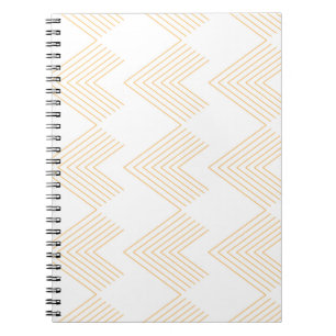 Simple, modern chevron arrow shape graphic pattern notebook