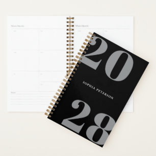 Simple Modern Chic Black Bold Typography Planner