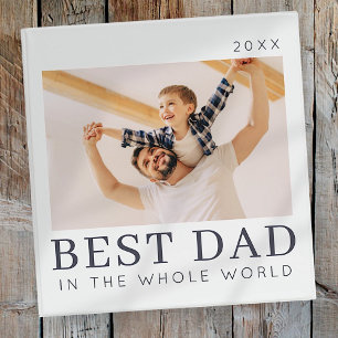 Simple Modern Chic Custom Best Dad Photo Binder