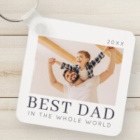 Simple Modern Chic Custom Best Dad Photo